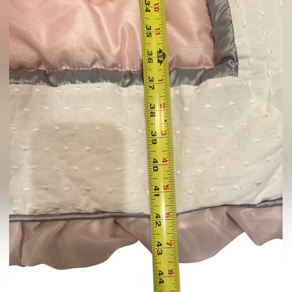 THE PEANUTSHELL ARIANNA PINK ROSES ELEGANT NURSERY BABY CRIB QUILT ONLY